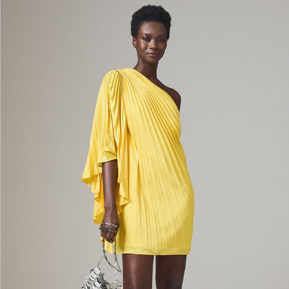 Women's Hutch One-Shoulder Pleated Mini Dress Anthropologie, Worn Once